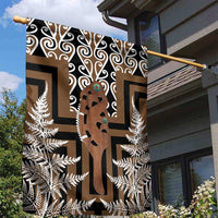 New Zealand Garden Flag Maori Maripi Knife With Poutama Art LT14 - Polynesian Pride