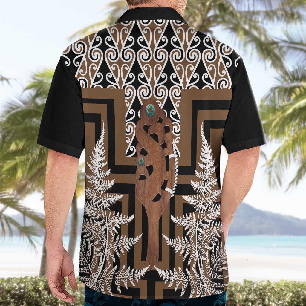 New Zealand Hawaiian Shirt Maori Maripi Knife With Poutama Art LT14 - Polynesian Pride