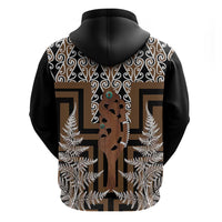 New Zealand Hoodie Maori Maripi Knife With Poutama Art LT14 - Polynesian Pride
