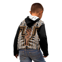 New Zealand Kid Hoodie Maori Maripi Knife With Poutama Art LT14 - Polynesian Pride