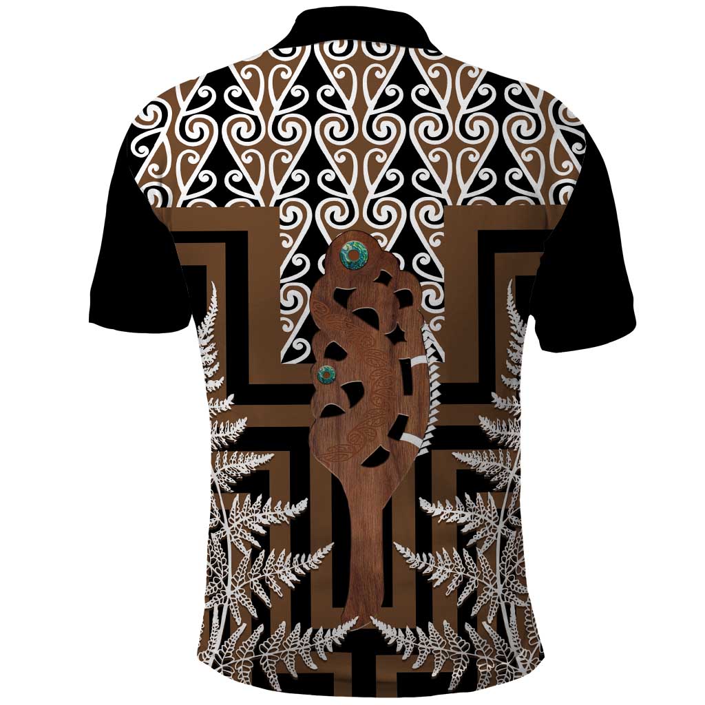 New Zealand Polo Shirt Maori Maripi Knife With Poutama Art LT14 - Polynesian Pride