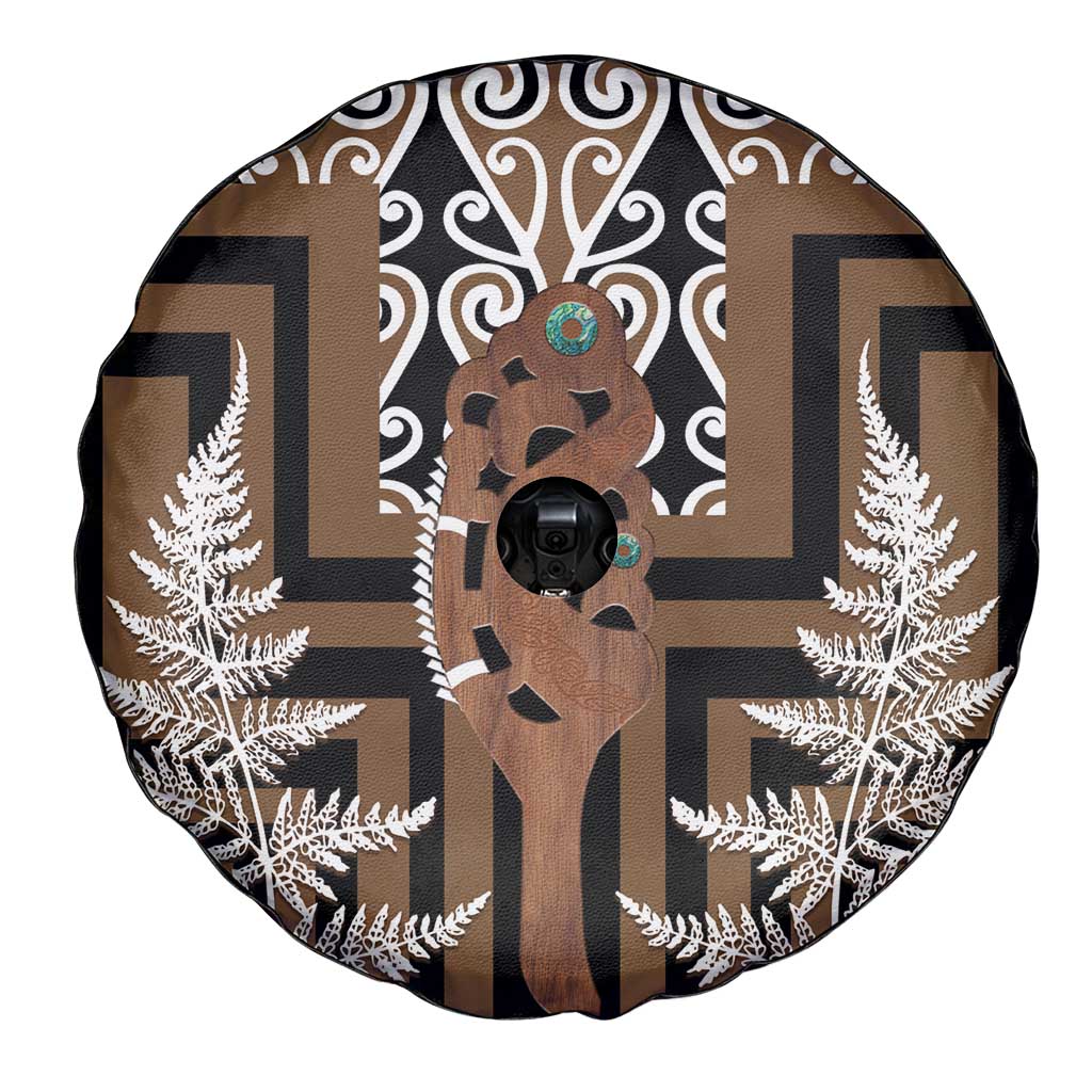 New Zealand Spare Tire Cover Maori Maripi Knife With Poutama Art LT14 - Polynesian Pride
