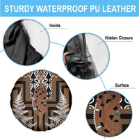 New Zealand Spare Tire Cover Maori Maripi Knife With Poutama Art LT14 - Polynesian Pride