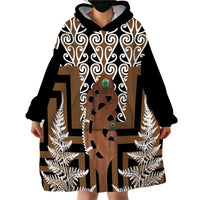 New Zealand Wearable Blanket Hoodie Maori Maripi Knife With Poutama Art LT14 - Polynesian Pride