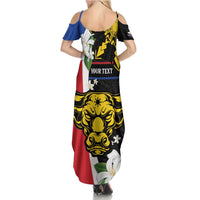 Personalised Philippines Carabao Family Matching Summer Maxi Dress and Hawaiian Shirt Filipino Sun Mix Sampaguita Flower LT14 - Polynesian Pride