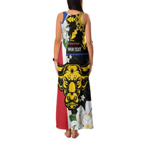 Personalised Philippines Carabao Family Matching Tank Maxi Dress and Hawaiian Shirt Filipino Sun Mix Sampaguita Flower LT14 - Polynesian Pride