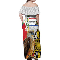 Personalised Philippines Eagle Family Matching Off Shoulder Maxi Dress and Hawaiian Shirt Filipino Sun Mix Sampaguita Flower LT14 - Polynesian Pride