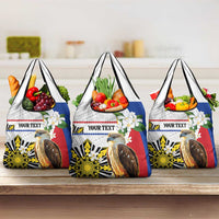 Personalised Philippines Eagle Grocery Bag Filipino Sun Mix Sampaguita Flower