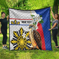 Personalised Philippines Eagle Quilt Filipino Sun Mix Sampaguita Flower LT14 - Polynesian Pride