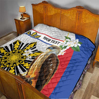 Personalised Philippines Eagle Quilt Filipino Sun Mix Sampaguita Flower LT14 - Polynesian Pride