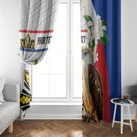 Personalised Philippines Eagle Window Curtain Filipino Sun Mix Sampaguita Flower LT14 - Polynesian Pride