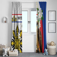 Personalised Philippines Eagle Window Curtain Filipino Sun Mix Sampaguita Flower LT14 - Polynesian Pride