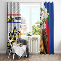 Personalised Philippines Eagle Window Curtain Filipino Sun Mix Sampaguita Flower LT14 - Polynesian Pride