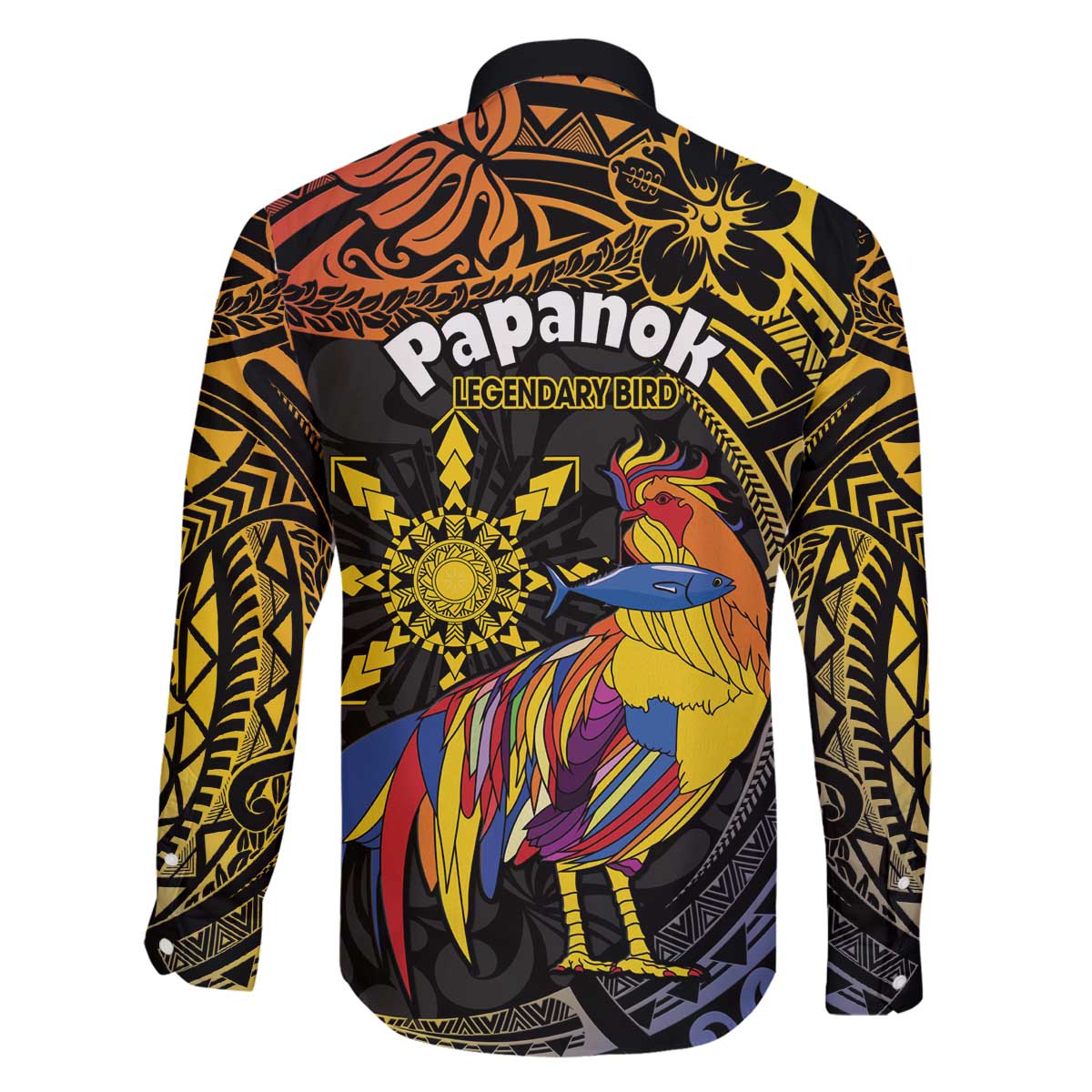 Philippines Sarimanok Family Matching Puletasi and Hawaiian Shirt Papanok Legendary Bird Okir Polynesian Pattern LT14 - Polynesian Pride