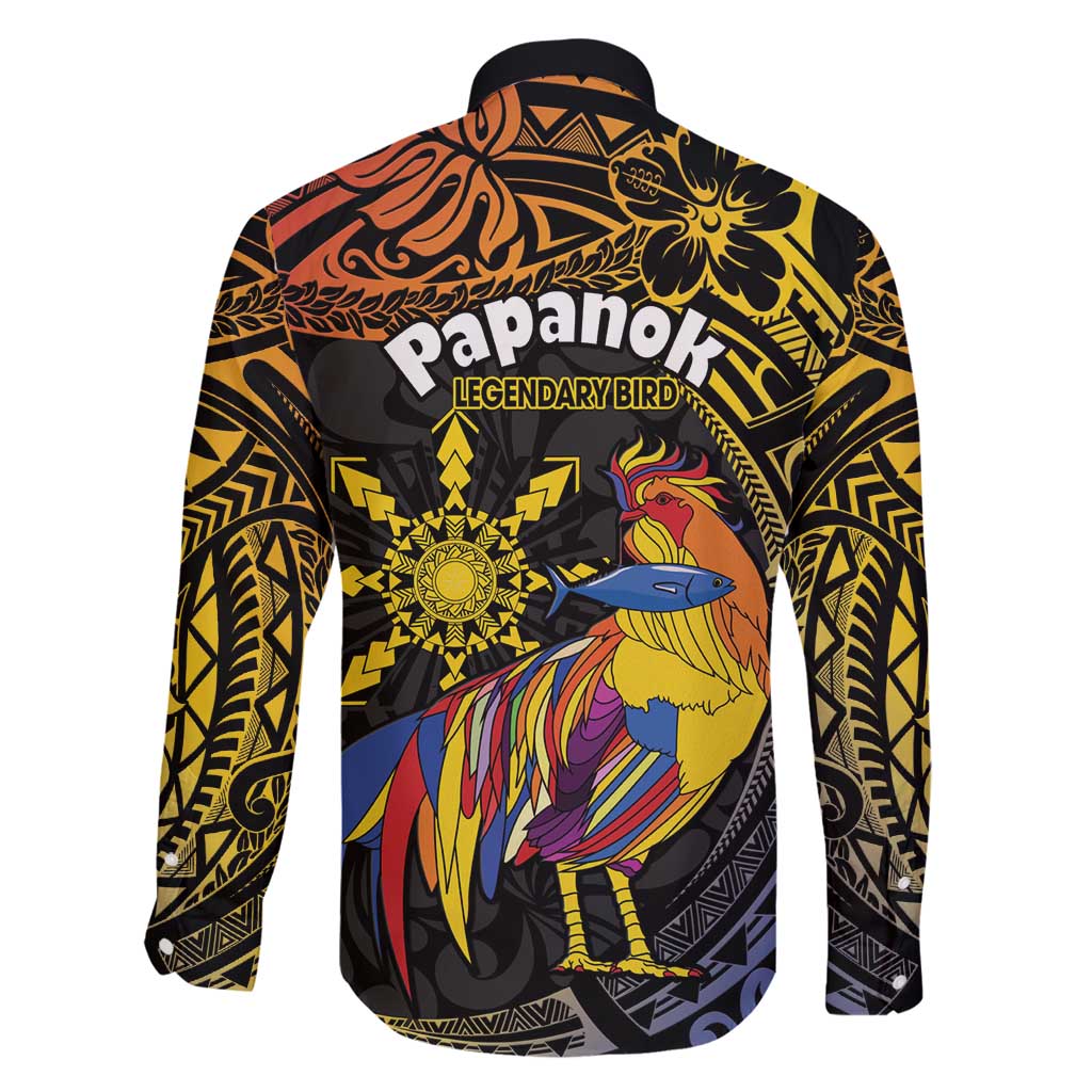 Philippines Sarimanok Family Matching Tank Maxi Dress and Hawaiian Shirt Papanok Legendary Bird Okir Polynesian Pattern LT14 - Polynesian Pride