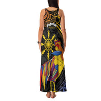 Philippines Sarimanok Family Matching Tank Maxi Dress and Hawaiian Shirt Papanok Legendary Bird Okir Polynesian Pattern LT14 - Polynesian Pride
