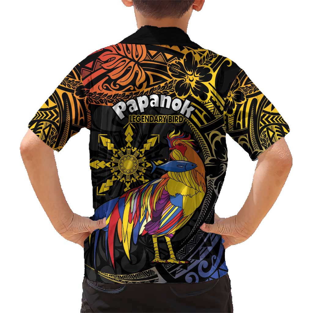 Philippines Sarimanok Hawaiian Shirt Papanok Legendary Bird Okir Polynesian Pattern