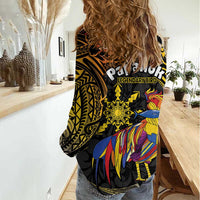Philippines Sarimanok Women Casual Shirt Papanok Legendary Bird Okir Polynesian Pattern