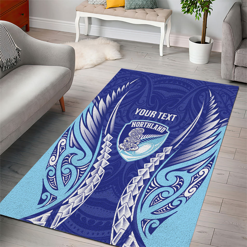 Northland 2026 Rugby Custom Area Rug NZ Maori Silver Fern LT14 - Polynesian Pride