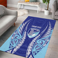 Northland 2026 Rugby Custom Area Rug NZ Maori Silver Fern LT14 - Polynesian Pride
