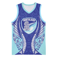 Northland 2026 Rugby Custom Basketball Jersey NZ Maori Silver Fern LT14 Unisex Blue - Polynesian Pride
