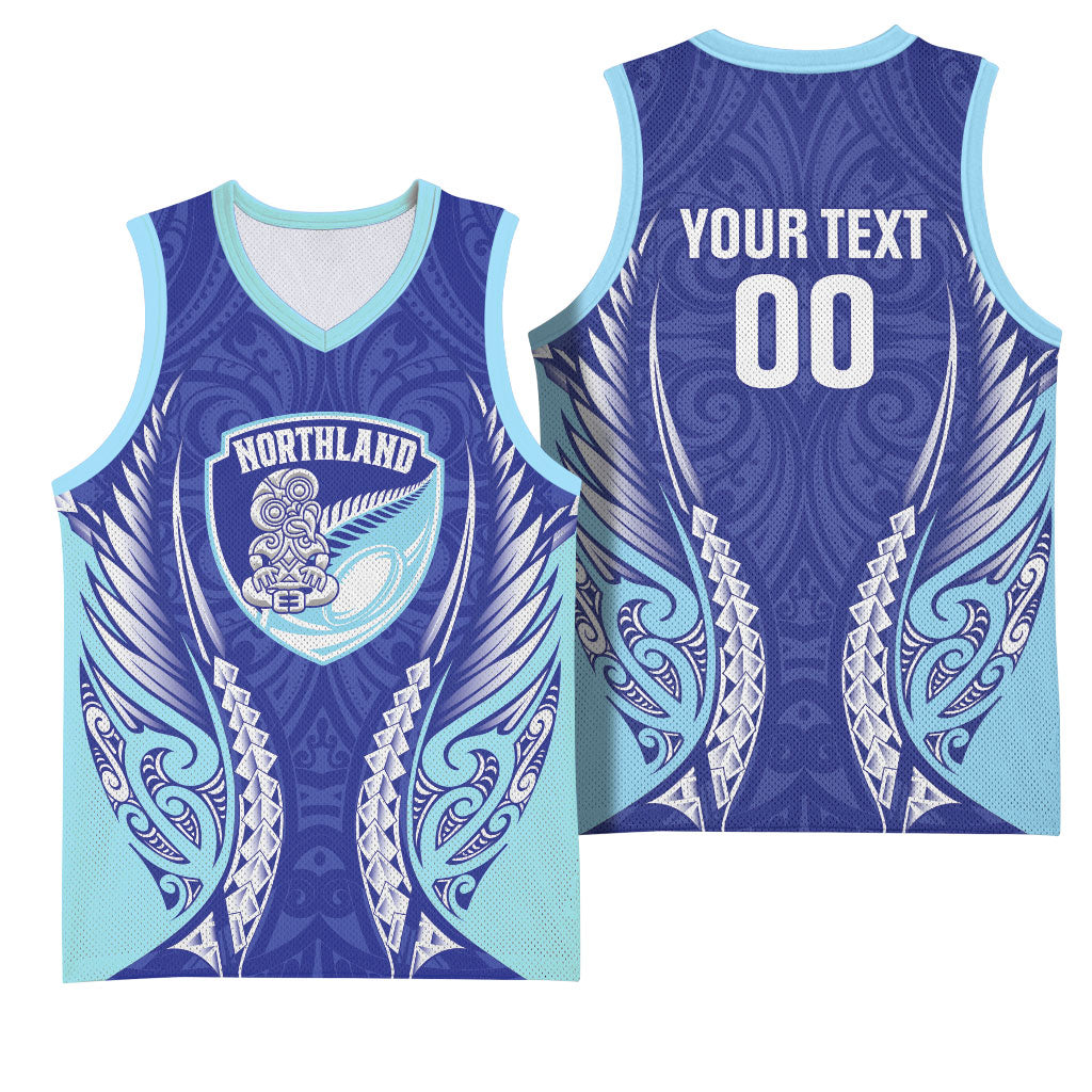 Northland 2026 Rugby Custom Basketball Jersey NZ Maori Silver Fern LT14 - Polynesian Pride