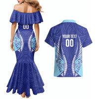 Northland 2026 Rugby Custom Couples Matching Mermaid Dress and Hawaiian Shirt NZ Maori Silver Fern LT14 - Polynesian Pride