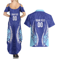Northland 2026 Rugby Custom Couples Matching Summer Maxi Dress and Hawaiian Shirt NZ Maori Silver Fern LT14 - Polynesian Pride