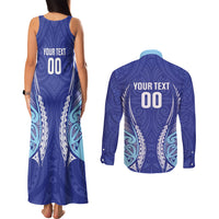 Northland 2026 Rugby Custom Couples Matching Tank Maxi Dress and Long Sleeve Button Shirt NZ Maori Silver Fern LT14 - Polynesian Pride