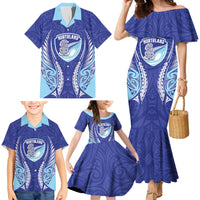 Northland 2026 Rugby Custom Family Matching Mermaid Dress and Hawaiian Shirt NZ Maori Silver Fern LT14 - Polynesian Pride