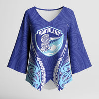 Northland 2026 Rugby Custom Kimono Sleeve Blouse NZ Maori Silver Fern