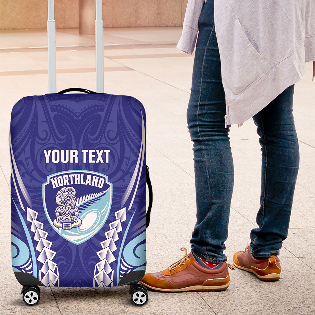 Northland 2026 Rugby Custom Luggage Cover NZ Maori Silver Fern LT14 Blue - Polynesian Pride
