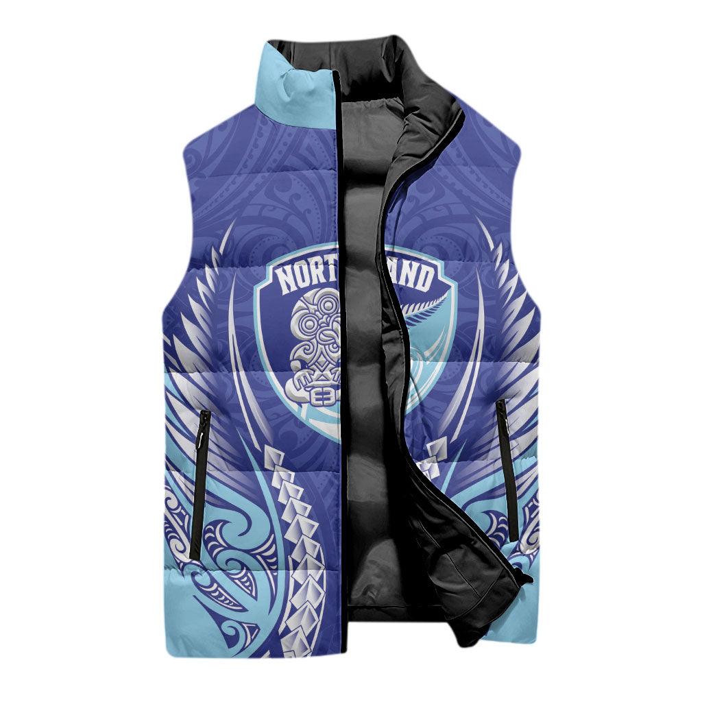 Northland 2026 Rugby Custom Sleeveless Puffer Jacket NZ Maori Silver Fern