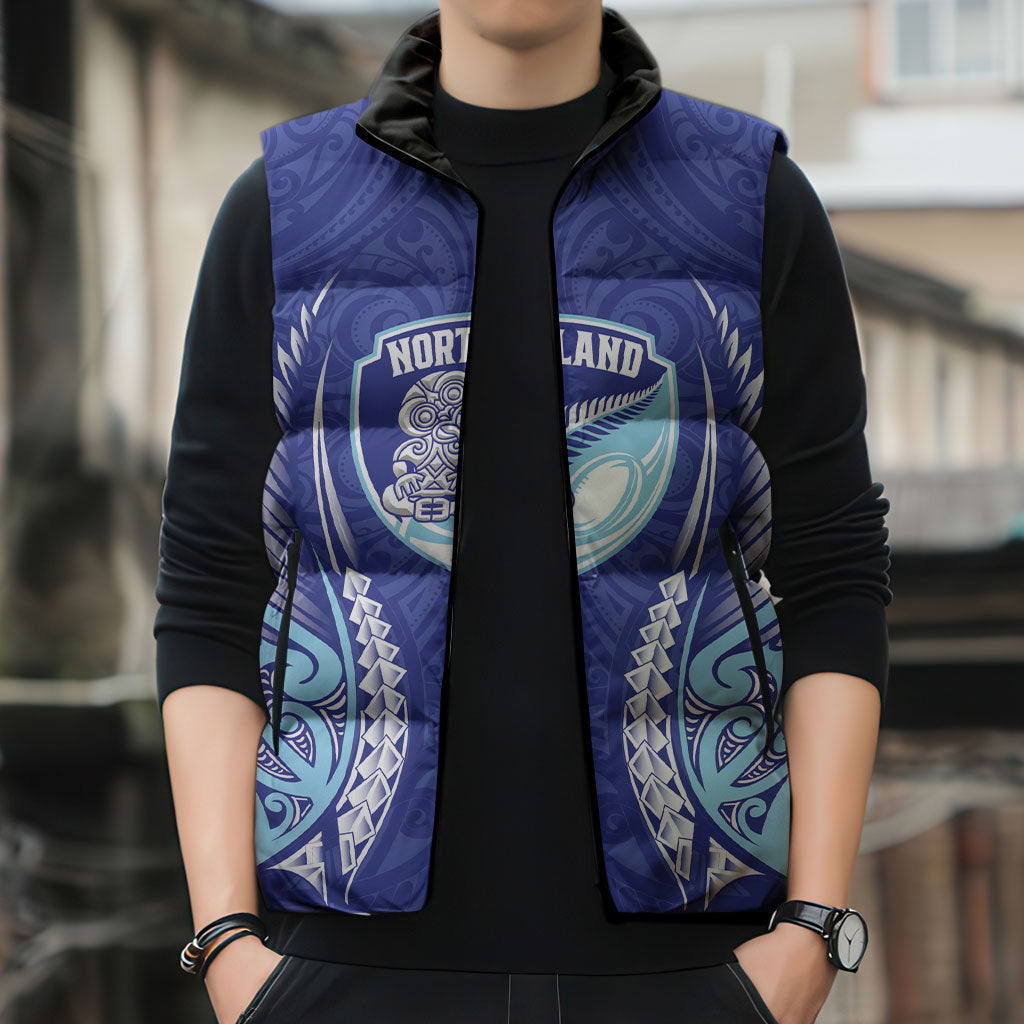 Northland 2026 Rugby Custom Sleeveless Puffer Jacket NZ Maori Silver Fern