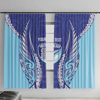 Northland 2026 Rugby Custom Window Curtain NZ Maori Silver Fern