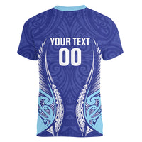 Northland 2026 Rugby Custom Women V-Neck T-Shirt NZ Maori Silver Fern