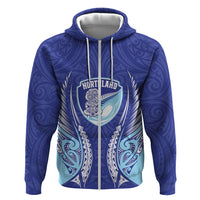 Northland 2026 Rugby Custom Zip Hoodie NZ Maori Silver Fern LT14 Zip Hoodie Blue - Polynesian Pride