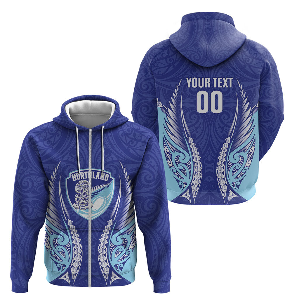 Northland 2026 Rugby Custom Zip Hoodie NZ Maori Silver Fern LT14 - Polynesian Pride