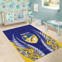 Otago 2026 Rugby Custom Area Rug NZ Maori Silver Fern LT14 - Polynesian Pride