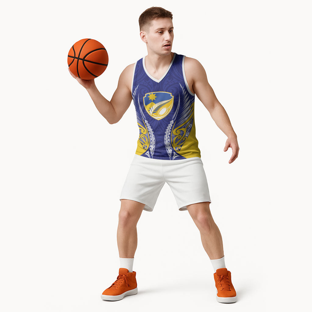 Otago 2026 Rugby Custom Basketball Jersey NZ Maori Silver Fern