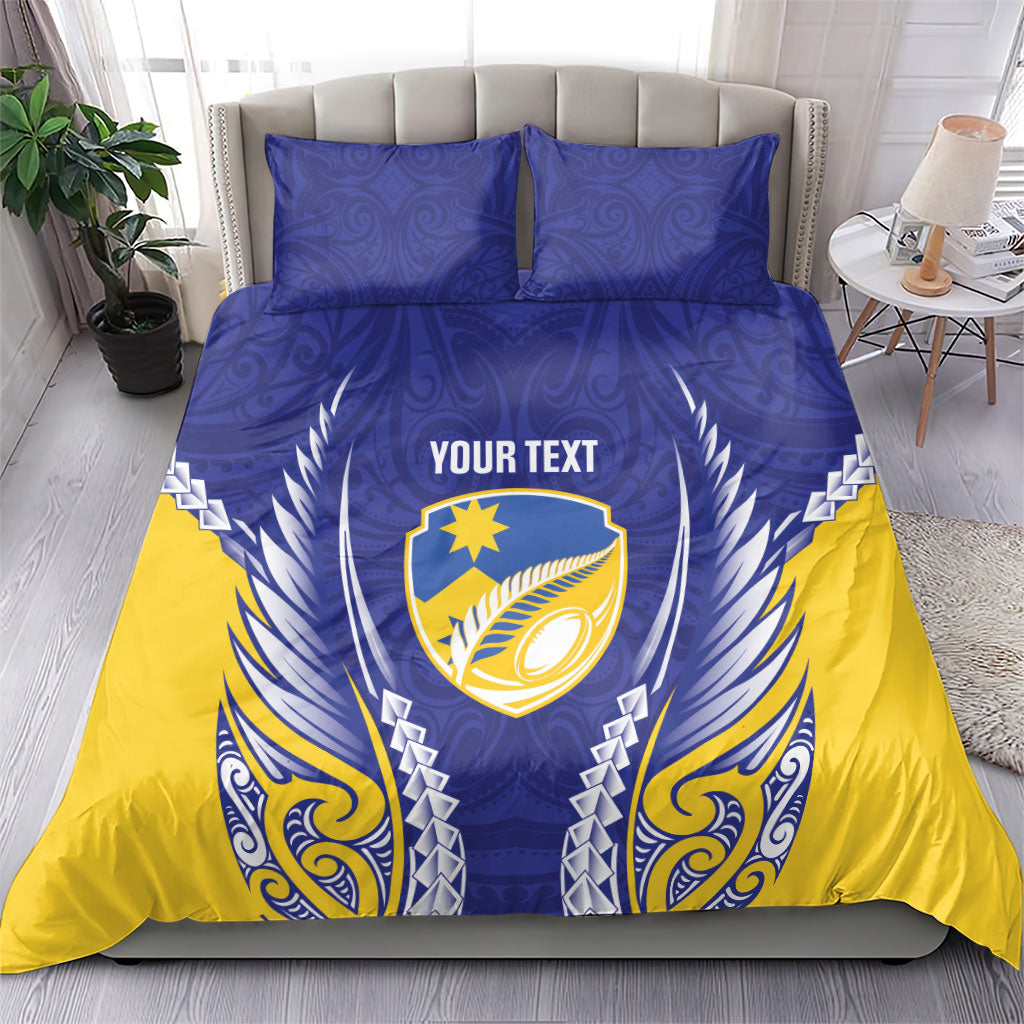 Otago 2026 Rugby Custom Bedding Set NZ Maori Silver Fern LT14 - Polynesian Pride