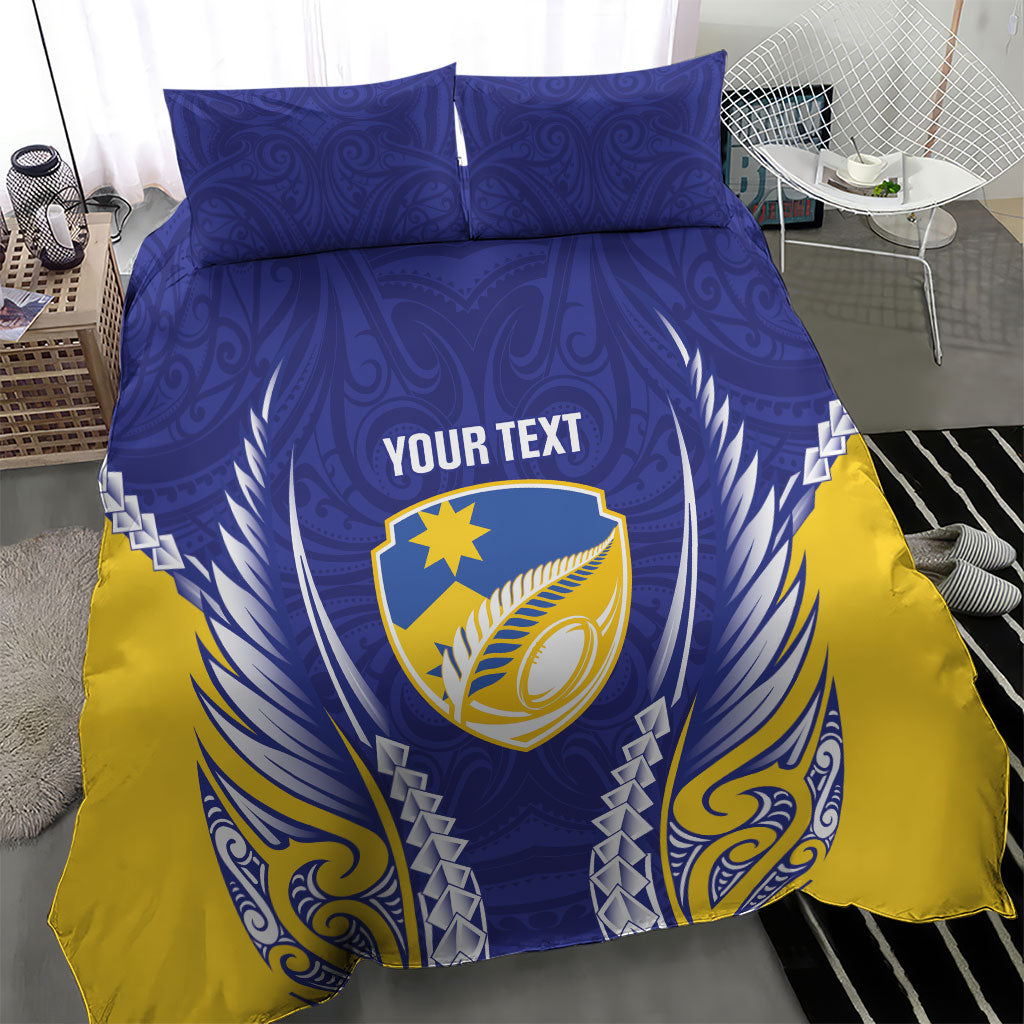 Otago 2026 Rugby Custom Bedding Set NZ Maori Silver Fern LT14 - Polynesian Pride