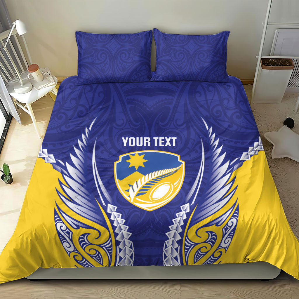 Otago 2026 Rugby Custom Bedding Set NZ Maori Silver Fern LT14 - Polynesian Pride