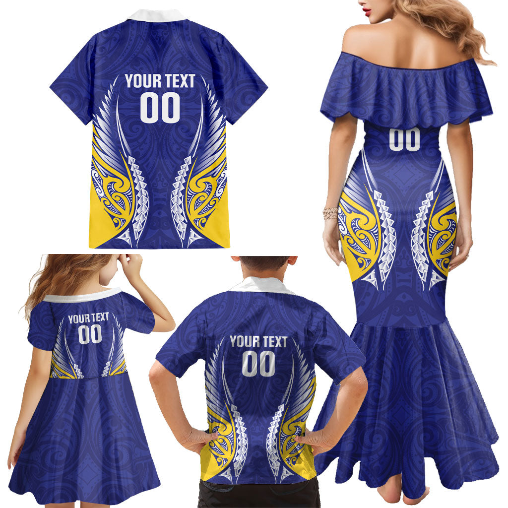 Otago 2026 Rugby Custom Family Matching Mermaid Dress and Hawaiian Shirt NZ Maori Silver Fern LT14 - Polynesian Pride