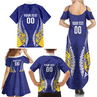 Otago 2026 Rugby Custom Family Matching Summer Maxi Dress and Hawaiian Shirt NZ Maori Silver Fern LT14 - Polynesian Pride