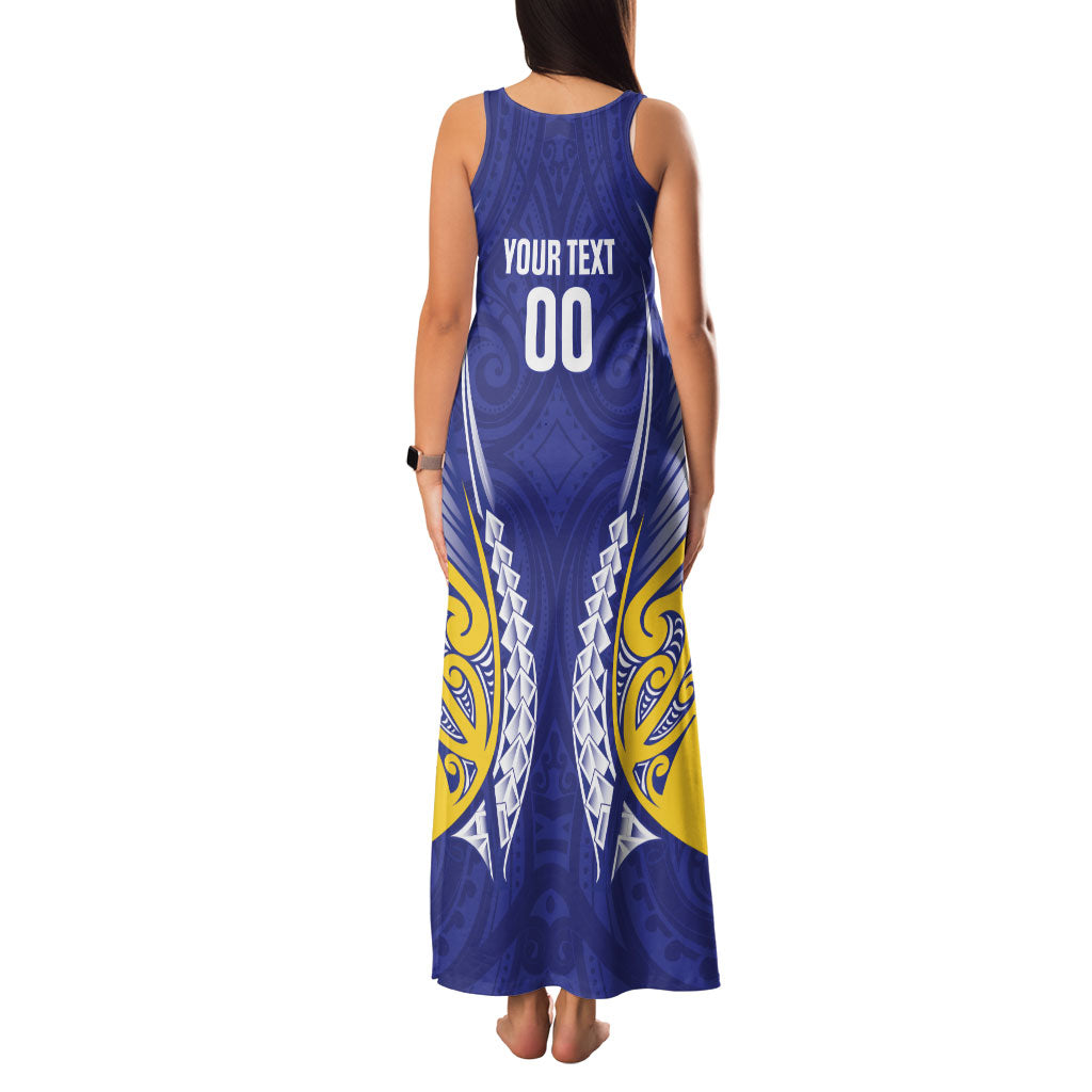 Otago 2026 Rugby Custom Family Matching Tank Maxi Dress and Hawaiian Shirt NZ Maori Silver Fern LT14 - Polynesian Pride