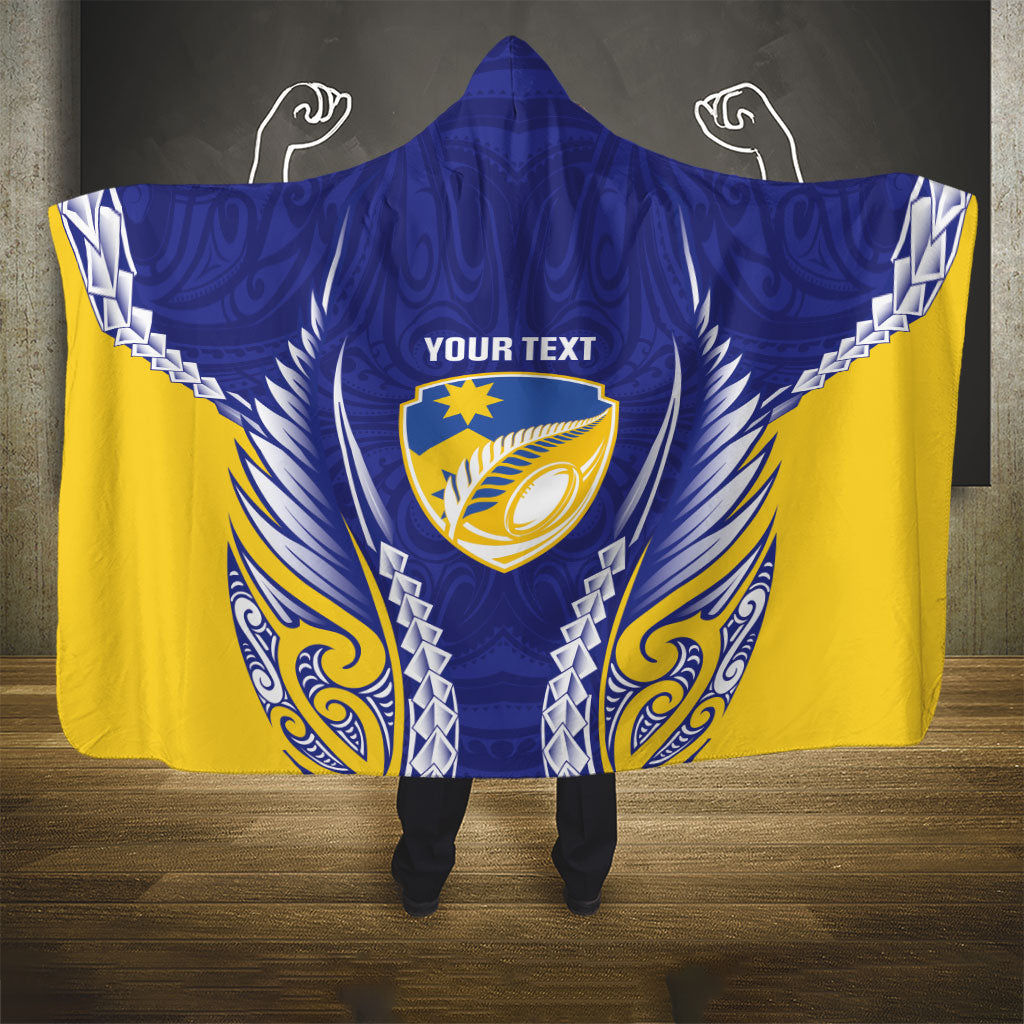 Otago 2026 Rugby Custom Hooded Blanket NZ Maori Silver Fern LT14 - Polynesian Pride