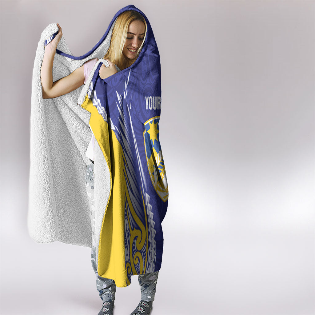 Otago 2026 Rugby Custom Hooded Blanket NZ Maori Silver Fern LT14 - Polynesian Pride