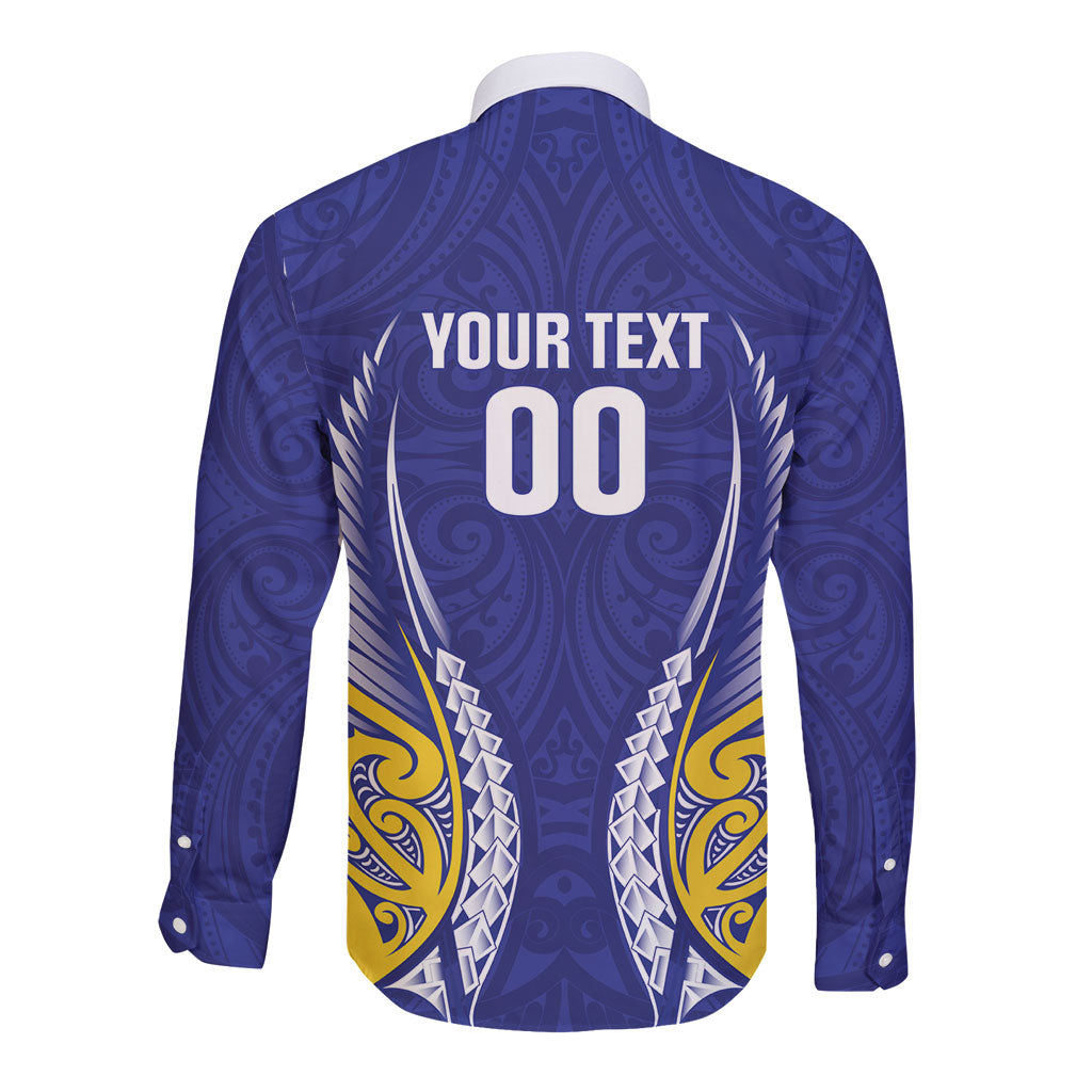 Otago 2026 Rugby Custom Long Sleeve Button Shirt NZ Maori Silver Fern