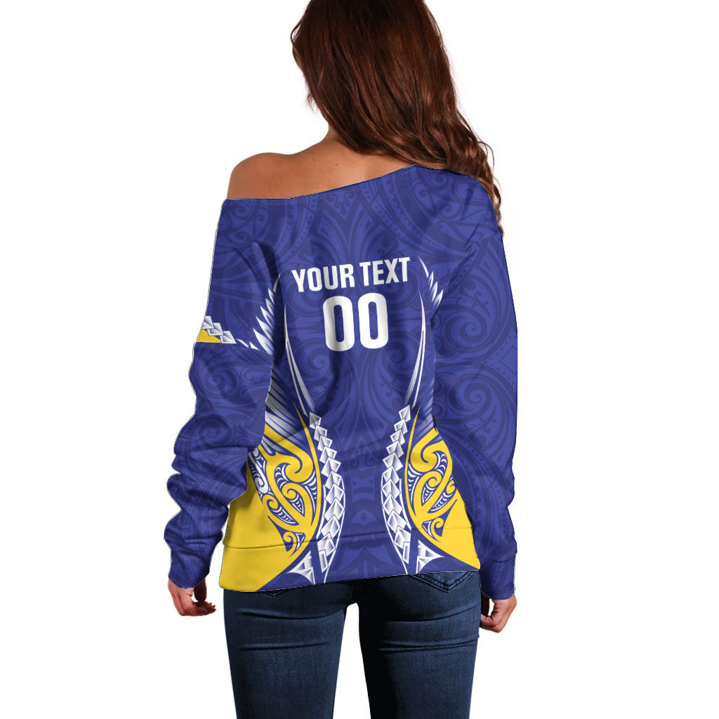 Otago 2026 Rugby Custom Off Shoulder Sweater NZ Maori Silver Fern